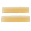 Musiclily Pro 44mm Gekerbt E-Gitarre und Akustikgitarre Ungebleicht Knochensattel Bone Nut für 6-saitiges Epiphone Pre-2014 (2 Stück)