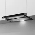 Flachschirmhaube, Ausziehbare Einbau-Dunstabzugshaube 60cm 580 m3/h, Umluft & Abluft VM6909AB - Schwarz