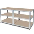 Packtisch / Werkbank, BxTxH 1800x600x900 mm, verzinkt, Tragkraft 265 kg/ Boden