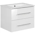 FACKELMANN Badmöbel-Set "b.perfekt", Weiss Hochglanz, BxHxT: 62,2x50,9x48 cm