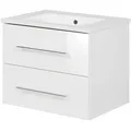 Fackelmann - Waschtischunterschrank Inkl. Keramikbecken B.perfekt / Soft-close-system / Maße (b X H X T): Ca. 63 X 51 X 48 Cm / Waschbeckenunterschrank & Waschtisch / Schrank: Weiß / Becken: Weiß'-'8414