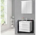 FACKELMANN Waschbeckenunterschrank B.perfekt Waschtischset 60cm - Weiß