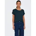 ONLY T-Shirt ONLMOSTER – Kurzarmshirt mit Aufschlag und klassischem Look Viskosemischung, regular fit grün XL (42)