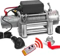 ROTFUCHS Elektrische Seilwinde 12v mit Funkfernbedienung – 5909 kg 13000 lbs, 6 PS Power Offroad 4x4 Motorwinde Bergewinde Forst Seilzug mit Stahlseil