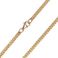MATERIA Damen Herren Kette 333 Gold - massiv Goldkette Panzerkette 2,4mm flach 45 cm - Made in Germany #K99-45cm