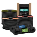Kamu Synber Gummiseil 3mm x 5m Expanderseil Spanngummi Spannseil Gummischnur für Anhänger, Sonnensegel, Plane | UV Beständig Wetterfest | Schwarz