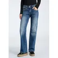 Herrlicher Bootcut-Jeans Prime New Denim Light mit Stretch blau 30