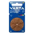 Varta Hearing Aid 312, 6er Blister Hörgerät-Batterien