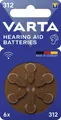 Varta 312 Hörgeräte Batterie 6-er Blister