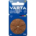 VARTA Knopfzellen 312 Zink-Luft 1,45 V, 6 St.