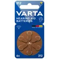 kQ VARTA Hörgerätebatterie Zink Luft Typ 312 1.45V 1 x 6er Blister