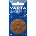 VARTA Knopfzellen 312 Zink-Luft 1,45 V, 6 St.
