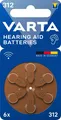 Varta Batterie Knopfzelle V312 1,4 V Blisterpackung mit 6 Stück