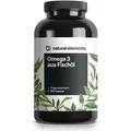 natural elements Omega 3 – 180 Kapseln – 2000mg Fischöl pro Tagesdosis – Triglycerid-Form mit EPA und DHA – Labor, aufwendig aufgereinigt