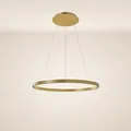 s.luce Led-Hängelampe, Gold, Metall, Rund,Rund, 80x3.3x80 cm, Lampen & Leuchten, LED Beleuchtung, LED-Hängeleuchten