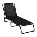 Outsunny Klappliege, BxHxL: 58 x 76 x 197 cm, Mesh - schwarz