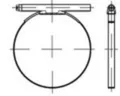 TOOLCRAFT TO-5363319 Schlauchschelle DIN 3017 1.4016 (W2) Form C1 Schlauchschellen, mit Rundbolzen, einteilig Abmessung: 25-