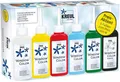 KREUL 42847 - Window Color Aktionsset, 6 x 80 ml Fenstermalfarbe in weiß, gelb,