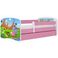 Raumhirsch Furniture Kinderbett, Rosa, Holzwerkstoff, 1-Sitzer, 1 Schubladen, Rechteckig, 80x160 cm, FSC 100%, Kinder- & Jugendzimmer, Kindermöbel, Kinderbetten, Kindereinzelbetten