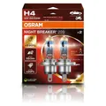 OSRAM NIGHT BREAKER® 220 H4 DUOBOX NEXT GENERATION HALOGEN SCHEINWERFERLAMPE 12V