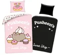 Bettwäscheset Glow in the Dark 140x200 Pusheen Kitten Sweet Pink