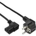 InLine Power cable, right angeled, black, H05VV-F 3Gx0.75mm², 0.5m (16752B)