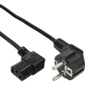 (13,80 EUR/m) InLine Netzkabel Schutzk gew. | Kaltgeräte C13 gew. schwarz 0,5m