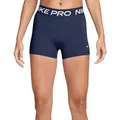 Nike Damen Pro Dri-Fit 365 Mid-Rise 3-Inch Shorts blau