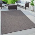 Outdoor Teppich Modern einfarbig wetterfest Pflegeleicht für Garten & Balkon Grösse 60x100 cm