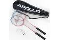 Apollo Badmintonschläger Badminton Set Match Pro 400 - 2x Badmintonschläger inkl. Bälle,Tasche, (mit Tasche, mit Bällen), Alu-Rahmen, verstärktes T-Stück, flexibler Schaft, Nylon-Bespannung