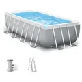 Intex Frame Pool 400 x 200 x 122 cm Komplettset | Rechteckpool mit Zubehör