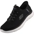 Skechers Slip-ins Summits High Range Herren Sneaker Schwarz/Weiß - Schwarz - 47,5