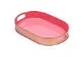Marrakesch Orient & Mediterran Interior Dekotablett Skandinavisches Design Serviertablett Aarhus Rosa Oval (1 St), Handarbeit