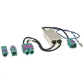 tomzz Audio 1503-011 Doppel Fakra Diversity Antennenadapter mit Phantomeinspeisung kompatibel mit Audi Seat Skoda VW Citroen Peugeot Opel auf Fakra Radio