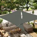 Woltu Sonnensegel Sonnenschutz Aus Pes, 200 G/m2 Polyester, 95% Uv Schutz, Wasserabweisend, Für Terrasse, Garten, Balkon, Camping, 2x3m, Dunkelgrau