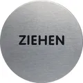 DURABLE Hinweisschild Piktogramm 'Ziehen' rund 5mm Edelstahl (5 Stück)