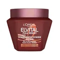 L'Oréal Paris Elvital Full Resist Stärkende Power Maske, Neue Formel, Haarmaske mit Aminexil und Biotin, reduziert Haarverlust durch Haarbruch, stärkt das Haar, Haarkur für mehr Glanz & Kraft, 1x300ml