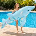 Groß Aufblasbar Delphin Reiten Strand Schwimmbad Spielzeug Lilo Hilfe