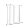 hauck Clear Step Autoclose 2, Weiß - Kinderschutzgitter Hundegitter Verstellbare Breite 75-80cm, 77cm Hoch, Selbstschließend, Flacher Einstieg, Beidseitige Einhand Öffnung, ohne Bohren