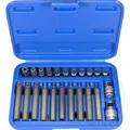 SIN MARCA Satz mit 23 Torx-Schraubendreherbits mit Loch T10-T70