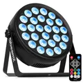 BeamZ BCC260 LED PAR Scheinwerfer – 27x 6W RGBW-UV LEDs, Partylicht mit DMX & Musiksteuerung, Effektstrahler mit Fernbedienung & Vorprogrammierte Shows – Bühnenbeleuchtung, DJ Light, LED Partylicht