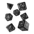 Elvish Black & white Dice Set (7)