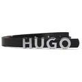 HUGO Ledergürtel Zula Belt 1,5cm Verschluss im HUGO Schriftzug schwarz 80