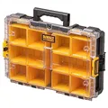Dewalt Toughsystem 2.0 Organizer DS100 DWST83394-1 (extrem robust, mit 10 herausnehmbaren Kleinteile-Behältern, bis 20kg Tragekapazität, IP65, mit Metallscharnieren & Metalldraht-Verriegelung)