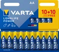 Batterien AA 10+10 20 Stück Longlife Power Alkaline 15V ideal für Spielzeug F...