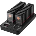 VEVOR Restaurant-Pager-System, kabelloses Warteschlangensignal mit 400 m Reichweite, Piepser zur Rufannahme von Gästen mit Vibration und Blinken, 20 Pager für Imbisswagen, Kirche, Kindergarten