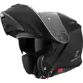 Bogotto Motorradhelm H271 Klapphelm, vorbereitet für Kommunikationssystem,geeignet für Brillenträger,v schwarz L