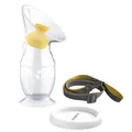 Medela Muttermilch-Auffangbehälter für stillende Mütter, Milch-Auffänger aus Silikon, Milch-Auffänger mit Saugfuß und Deckel zur Aufbewahrung für das tägliche Stillen, 101044201, Transparent