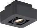 QAZQA - Modern Abgerundeter AufbauWand Spot I Spotlight I Deckenspot I Deckenstrahler I Strahler I Lampe I Leuchte schwarz dreh- und schwenkbar - Dox I Wohnzimmer I Schlafzimmer - Aluminium Quadratisc