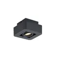 Qazqa LED Aufbaustrahler Dox, ohne Leuchtmittel, Warmweiß, QAZQA Aufbau­spot, gu10, Schwarz, Aluminium, Modern